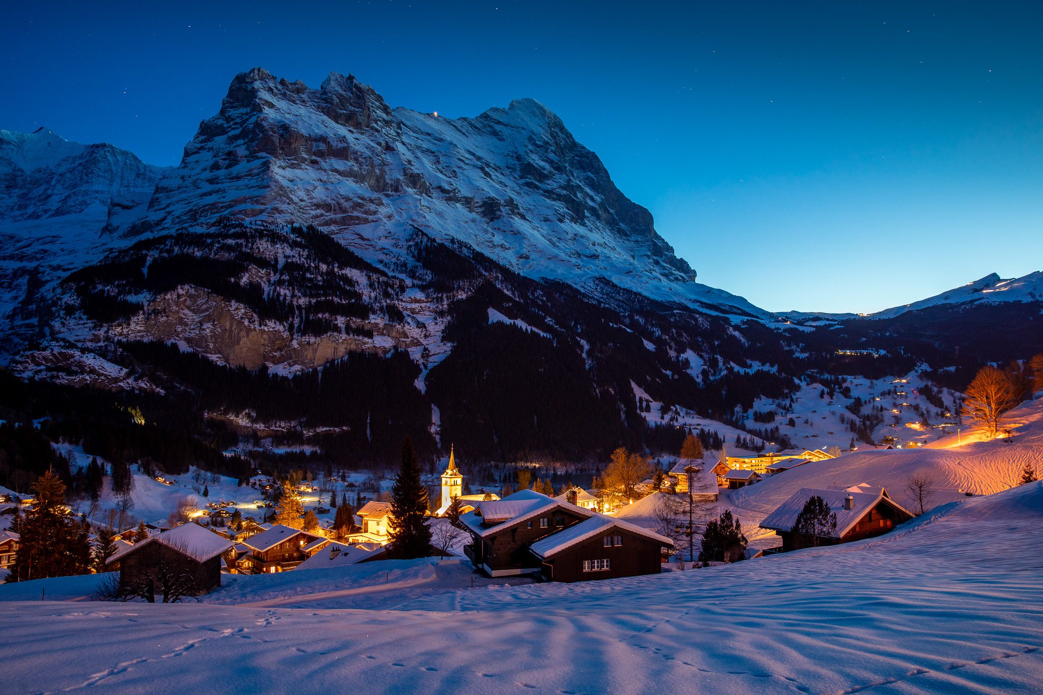 Grindelwald Dorf Winter